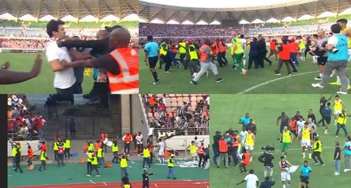 تجاوز الوقت وأطلق الصافرة بعد هدف +90.. اعتداء جماعي من دكة الصفاقسي على حكم مباراة سيمبا (فيديو)